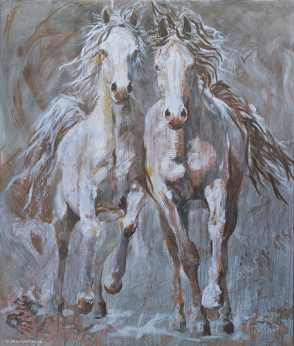 Shannon_Ford,_If_Dreams_Were_Horses,_Inspired_By_Young_Arabian_Stallions_of_the_Fairview_Arabian_Stud,-84X72inches,_Acrylic_On_Canvas_with_23K_Gold,_Pipestone_Azurite_Calcite_Diamond_Dust_Cut_Topaz,_Sapphires